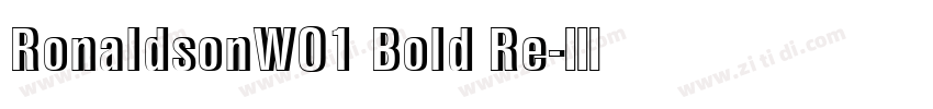 RonaldsonW01 Bold Re字体转换